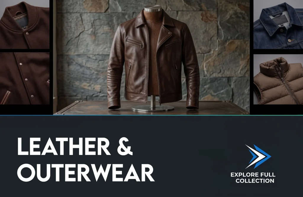 Home leather and outerwear home banner